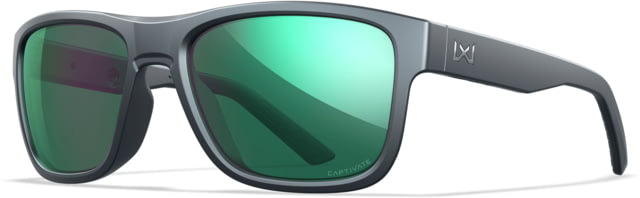 Wiley X Active 6 Ovation Matte Sunglasses Polar Green Mirror Graphite Grey Lens - Wiley X