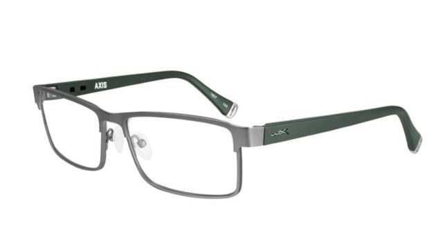 Wiley X Axis Safety Glasses Matte Dark Gunmetal/ Utility Green Frame No Polarized Lens - Wiley X