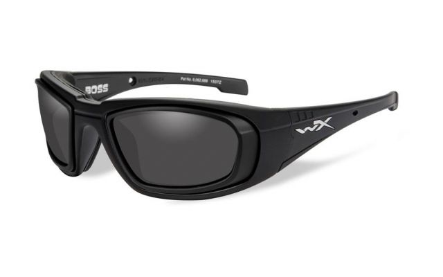 Wiley X Boss Sunglasses Smoke Grey/Matte Black w/RX RIMs - Wiley X