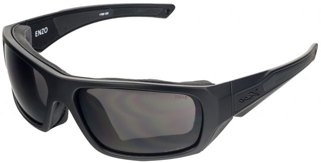 Wiley X Enzo Sunglasses Matte Black Frame/ Black Ops Grey - Wiley X