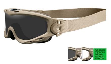 Wiley X Spear Goggle - APEL Approved 2 Lens - Smoke GreyClear / Tan Frame - Wiley X