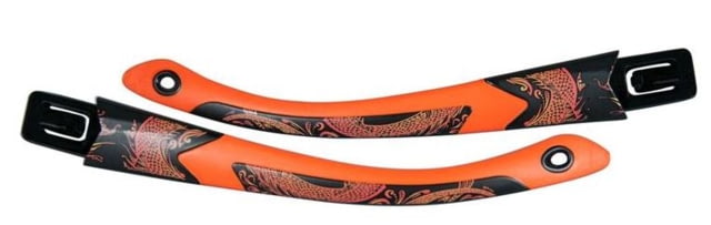 Wiley X WX Victory Replacement TemplesMatte Black w/Dragon/Sonic Orange - Wiley X