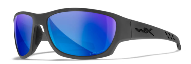 Wiley X WX CLIMB Sunglasses Captivate Polarized Blue Mirror/ Matte Grey Frame - Wiley X
