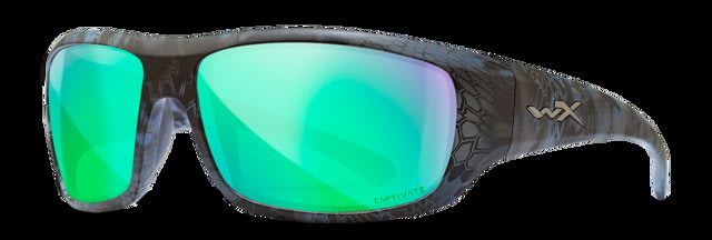 Wiley X WX Omega Sunglasses Kryptek Neptune Frame Captivate Pol Green Mirror Lenses - Wiley X