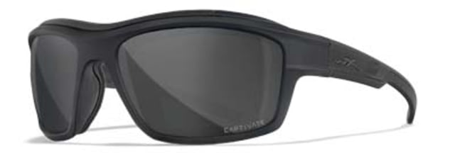 Wiley X WX Ozone Sunglasses Matte Black Frame Captivate Polarized Grey Len - Wiley X