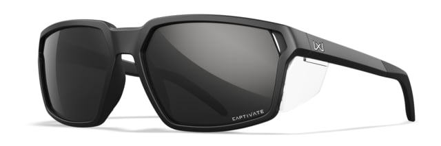 Wiley X WX Sierra Sunglasses Matte Black Frame Sierra Captivate Pol Black Mirror Lens - Wiley X