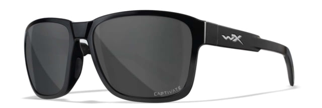Wiley X WX Trek Sunglasses Matte Black Frame Captivate Polarized Grey Lens - Wiley X