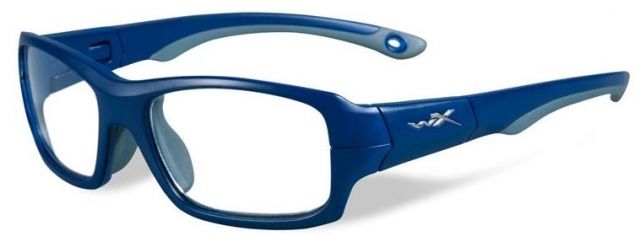 Wiley X Youth Force Fierce SunglassesMatte Blue Indigo/Grey FrameClear Lens YFFIE01 - Wiley X