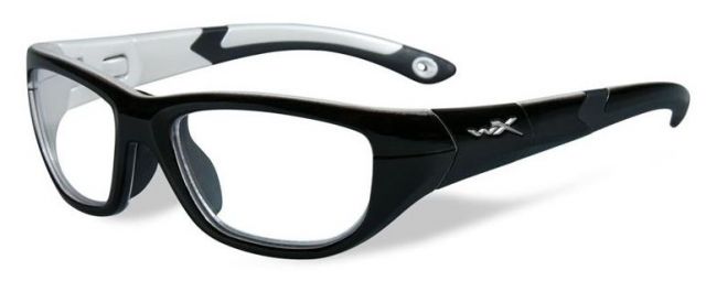 Wiley X Youth Force Victory SunglassesGloss Black/Aluminum PearlClear Lens - Wiley X