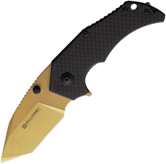 Willumsen Copenhagen Red E Cross Bar Linerlock Gold - Willumsen Copenhagen