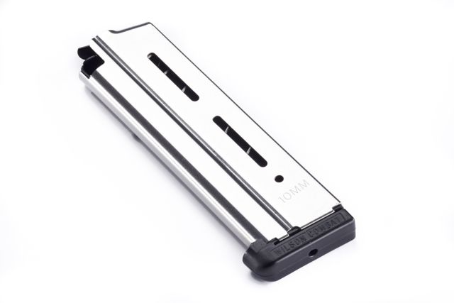son Combat 1911 Magazine 10mm Full-Size 9 Round Standard Base Pad Silver Ammo