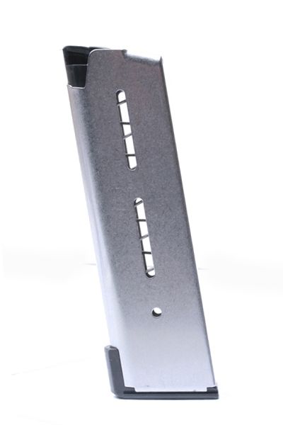 son Combat 1911 Magazine .45 ACP Compact 8 Round Lo-Profile OM Steel Base Pad Silver Ammo