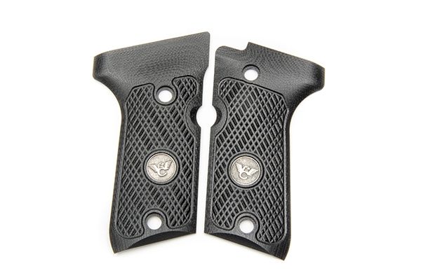 Wilson Combat Beretta 92 96 Compact G10 Grips ULTRA THIN with WC Logo Black - Wilson Combat