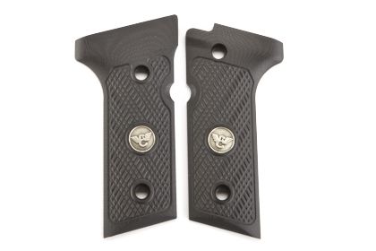 Wilson Combat Beretta Vertec G-10 Grips Checkered with WC Logo Black - Wilson Combat