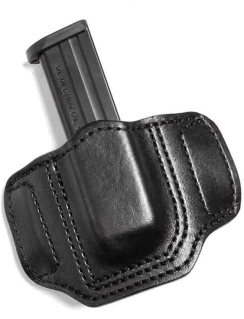 Wilson Combat Cowhide Leather Single Pistol Magazine Pouch Wilson Combat EDC X9 Left Black - Wilson Combat