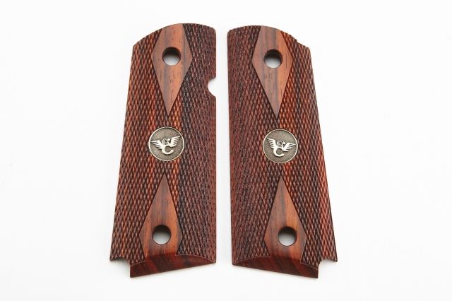 Wilson Combat Firearm Grips Compact Cocobolo Double Diamond Brown - Wilson Combat