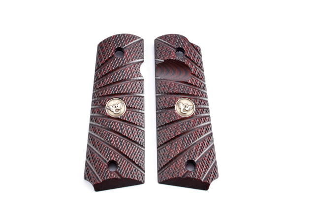 Wilson Combat Full-Size Grip Black Cherry G10 Aggressive Starburst Pattern Beveled Bottom - Wilson Combat