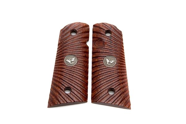 Wilson Combat Grips Compact Coco Bolo Starburst Pattern Flat Bottom Brown - Wilson Combat