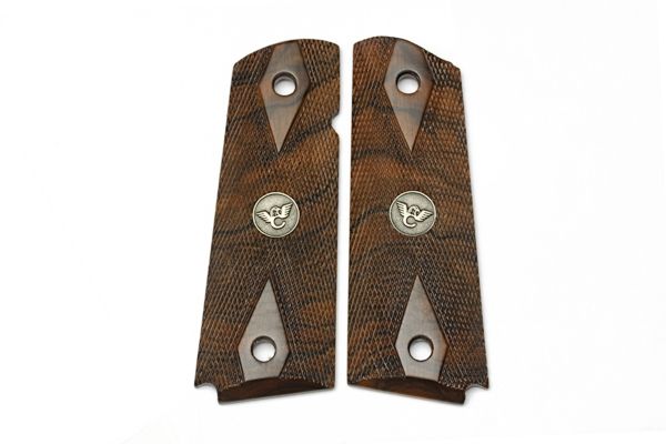 Wilson Combat Grips Compact French Walnut Double Diamond French Walnut - Wilson Combat