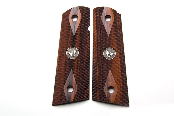 Wilson Combat Grips Full-Size Coco Bolo Double Diamond Flat Bottom Brown - Wilson Combat
