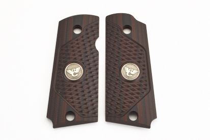 Wilson Combat Handgun Grips Sentinel ULTRA THIN beveled bottom with WC Logo Black Cherry - Wilson Combat