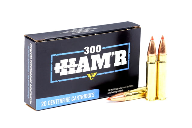 Wilson Combat Hornady V-MAX 300 HAM'R 110 Grain Brass Cased Pistol Ammo 20 Round 20RD - Wilson Combat