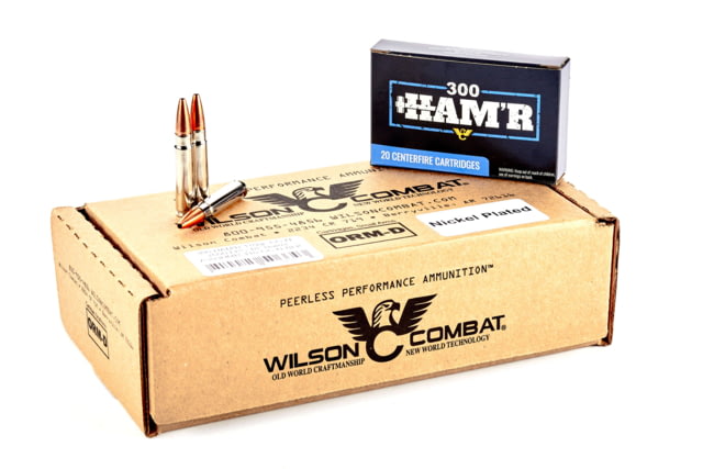 Wilson Combat Lehigh Controlled Chaos 300 HAM'R 110 Grain Nickel Cased Pistol Ammo 200 Round