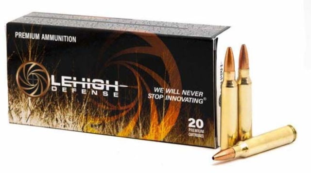 son Combat Lehigh Defense CC .223 Remington 45 Grain Hollow Point Frangible Brass Cased Rifle 20 Rounds Ammo
