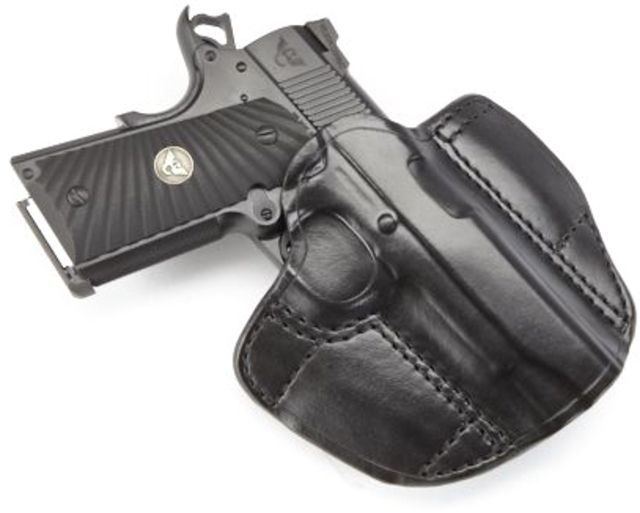Wilson Combat Lo-Profile Holster Compact 1911 Right Hand 1.5in Belt Black Leather - Wilson Combat