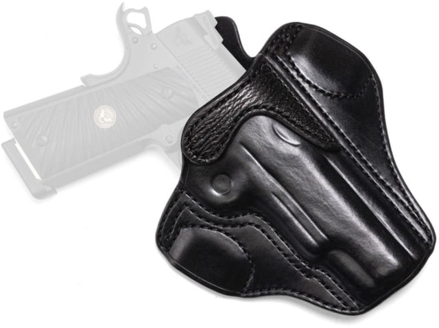 Wilson Combat Lo-Profile II Leather Outside the Waistband Holster w/ Rail 1911 Full-Size Right Black - Wilson Combat