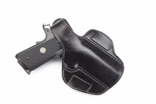 Wilson Combat Lo-Profile Thumb Break Holster Full-Size 1911 Right Hand 1.5in Belt Black Leather - Wilson Combat