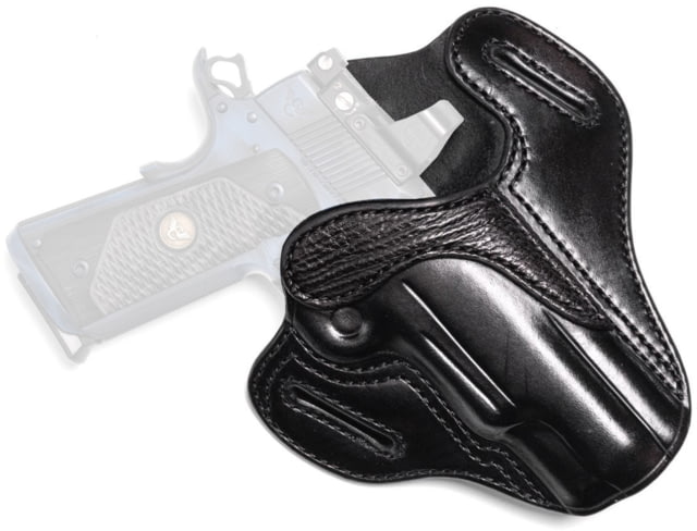 Wilson Combat Optic Ready Cowhide Outside the Waistband Holster w/Rail Full Size 1911 Right Black - Wilson Combat