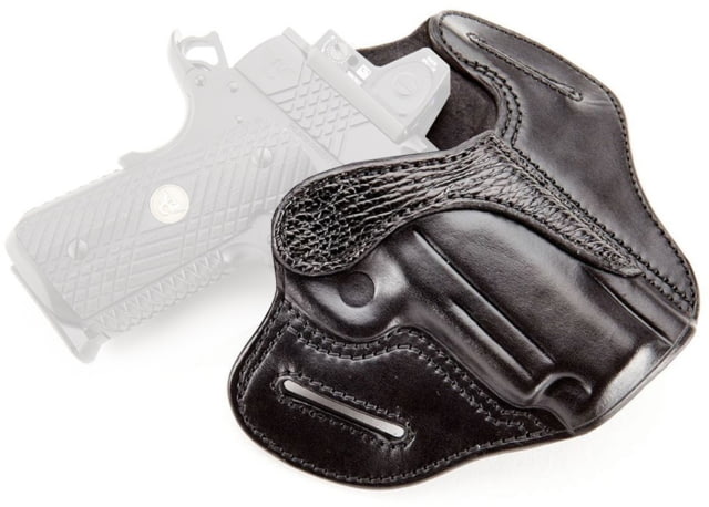 Wilson Combat Optic Ready Leather Outside the Waistband Holster w/ Rail 1911 Right Black - Wilson Combat