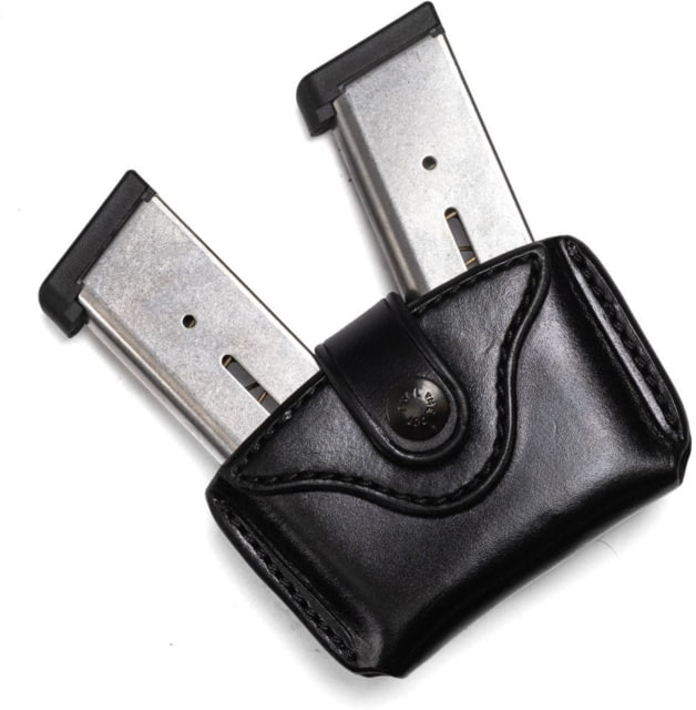Wilson Combat Palmetto Cowhide Leather Double Pistol Magazine Pouch 1911 Ambidextrous Black - Wilson Combat