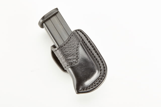 Wilson Combat Palmetto Leatherworks Single Snap Mag Pouch EDC X9 Right Hand 1.5in Belt Black w/Shark Trim Black - Wilson Combat