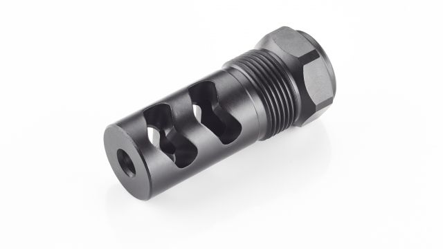 Wilson Combat Rapid-Thread Muzzle Brake Flat Back Whisper Suppressor.458 Caliber Black - Wilson Combat