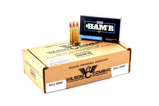 Wilson Combat Sierra 300 HAM'R 135 Grain Hollow Point Brass Cased Pistol Ammo 200 Round 200RD