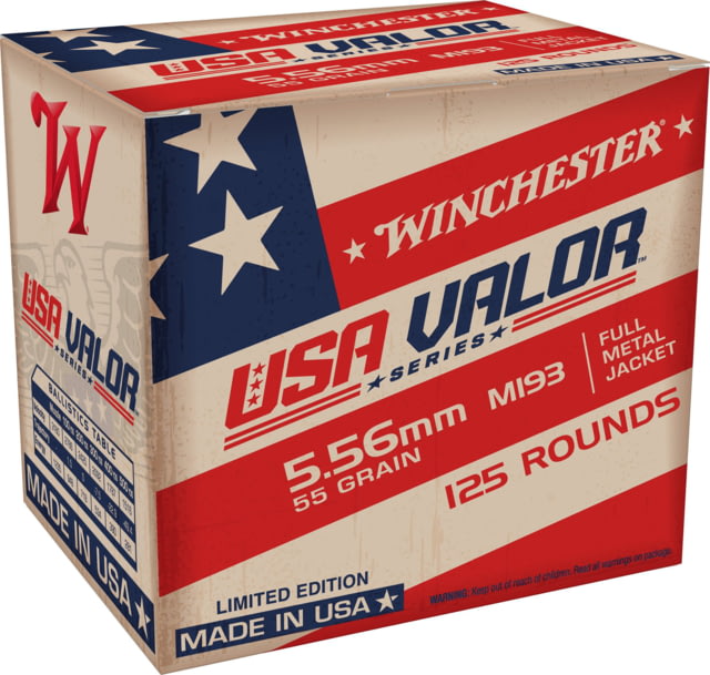 chester USA 5.56x45mm NATO 55 Grain Full Metal Jacket Centerfire Rifle 125 Rounds Ammo