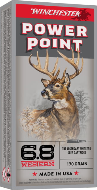 chester Super-X 6.8 Western 170 Grain Jacketed Soft Point Centerfire Rifle 20 Rounds Ammo