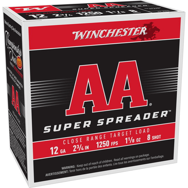 Winchester Aa 12Ga 2.75" 1-1/8 Spreader #8 1250Fps 250Rd Case - Winchester
