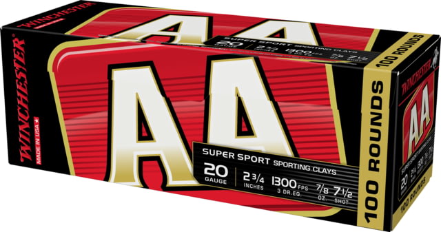chester AA 20 Gauge 7/8 Oz 2.75in Centerfire Shotgun 100 Rounds AASC207VP Ammo
