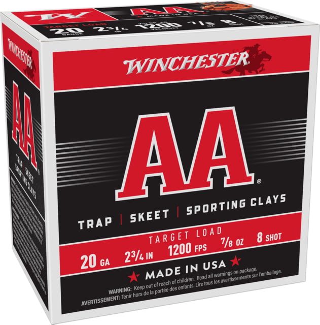 chester AA 20 Gauge 7/8 Oz 2.75in Centerfire Shotgun 25 Rounds Ammo