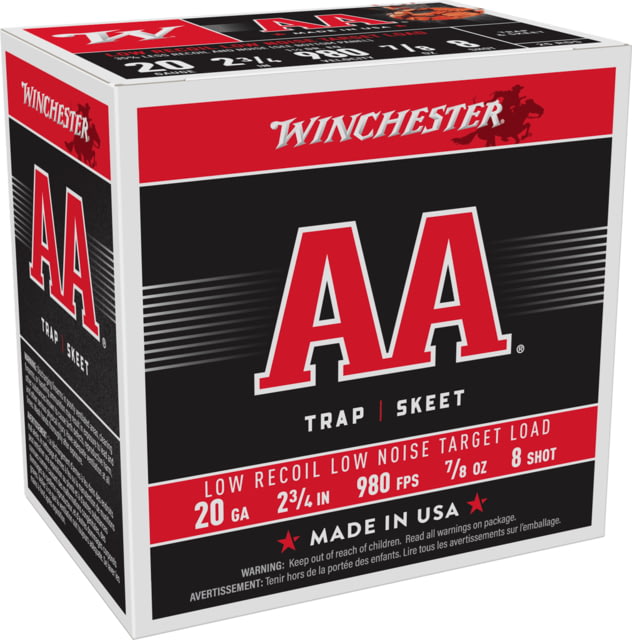 chester AA 20 Gauge 7/8 Oz 2.75in Centerfire Shotgun 25 Rounds Ammo