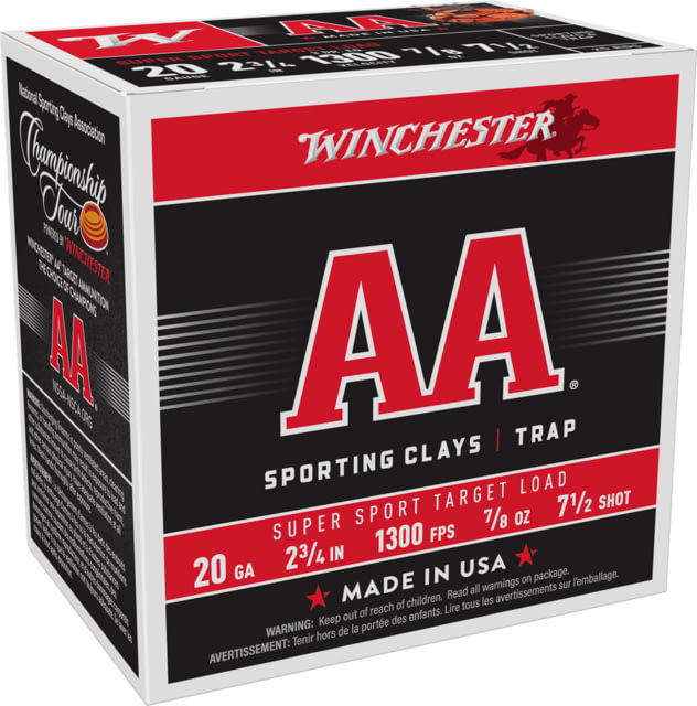chester AA 20 Gauge 7/8 Oz 2.75in Centerfire Shotgun 25 Rounds Ammo