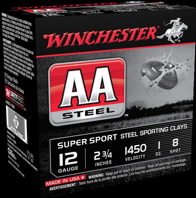 chester AA Steel TARGET 12 Gauge 1 Oz 2.75in Centerfire Shotgun 25 Rounds Ammo