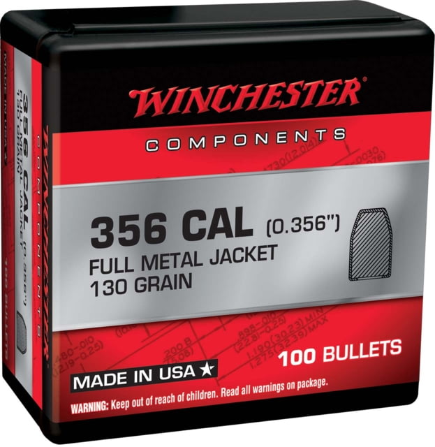 Winchester 38 Caliber FMJ Pistol Bullets