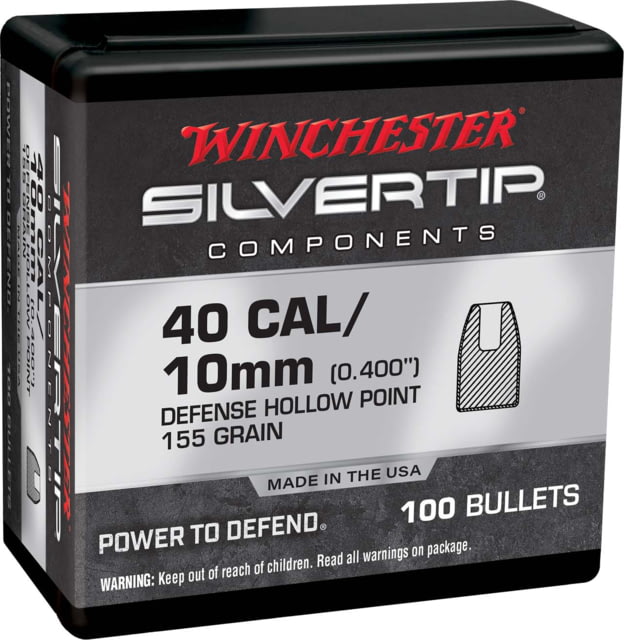 Winchester Pistol Bullets 40 S&W .400 155 Grain Silvertip Jacketed Hollow Point 100 Bullets