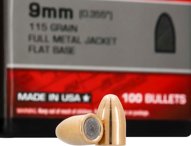 Winchester 9mm FMJ Handgun Ammo, 100 Bullets