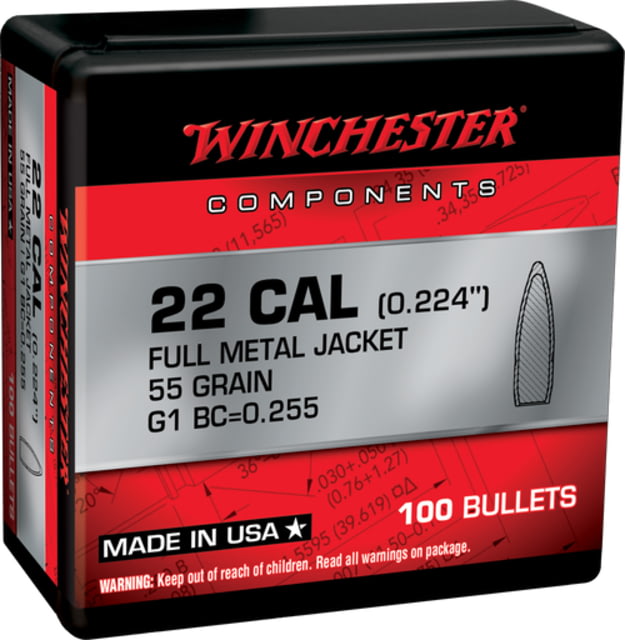 Winchester Ammo Centerfire Rifle Reloading 223 Rem .224 55 Gr Pointed Soft Poin