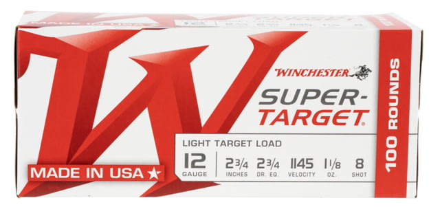 Winchester Super Target 12 Gauge Ammo - 100 Rounds